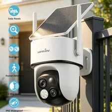 Wansview B7 Outdoor Security IP Camera 2K Dual Lens Wifi PTZ Cam Auto Tracking