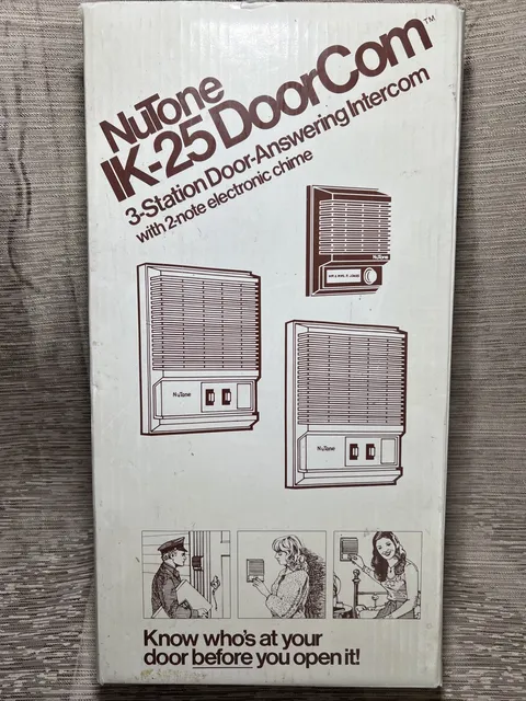 NuTone IK-25 Doorcom 3-Station Door Answering Intercom Electric Chime NOS