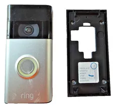 Ring 2nd Gen 5UM5E5 Silver & Black Night Vision 2-Way Talk 1080p Video Door Bell