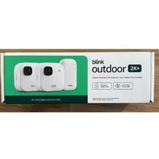 Blink Outdoor 2K+ Wireless Smart Security 2 Camera System 2 Year Battery Life