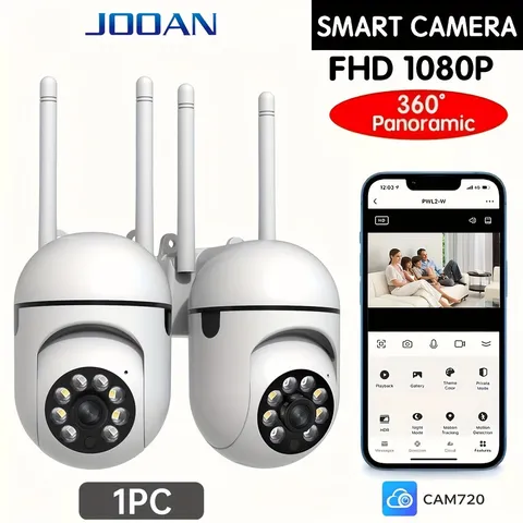 Smart Home Security Camera - Full-Color Night Vision PTZ for Pet & Elderly Care