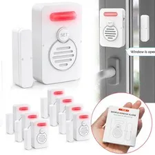 Personal Door Sensor Alarm Low/Loud 50 to 90 dB Voice Window Burglar Alert 8Pack