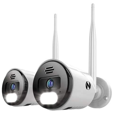 Night Owl CAM-2PK-WNIP8LBU Wi-Fi IP 4K HD Spotlight Cameras with 2 Way Audio - 2