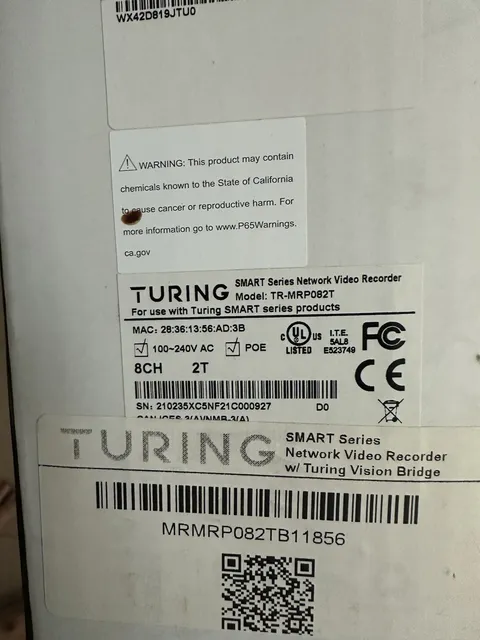 Turing Smart Series 8 Channel NVR 