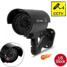 Wireless Dummy CCTV Camera Outdoor Fake Security Waterproof IR LED