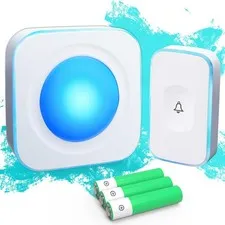 Wireless Doorbell 1200 Feet Battery Operated Wireless Doorbells for Home Hearing