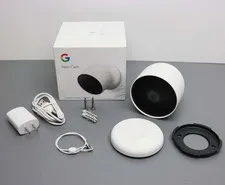 Google Nest Cam 1080p Indoor/Outdoor Battery GA01317-US Snow