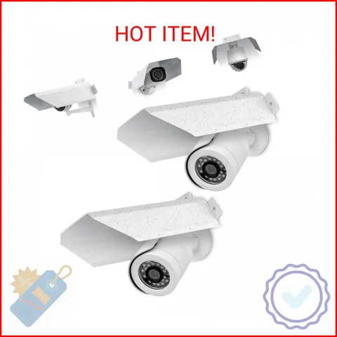 Moxweyeni 2 Pack Universal Metal Security Camera Cover Aluminum Waterproof Sun R