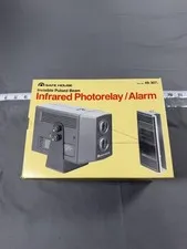 Vintage Safe House Infrared Photorelay Alarm 49-307 Black Pulsed Beam Main Unit