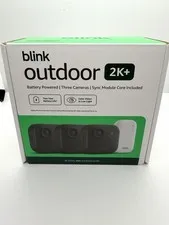 NEW BLINK OUTDOOR 2K+ WIRELESS SECURITY 3 CAMERA SYSTEM - BLACK - FREE SHIPPING