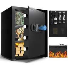 Biometric Safe, 2.0 Cu ft Fingerprint Home Safe Box with Fireproof Waterproof Ba