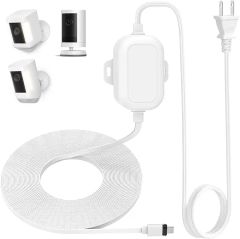 Weatherproof Power Cord for Ring Outdoor Cam Plus/Ring Spotlight Cam Plus/Pro (B