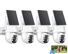 2K Security Camera System, 5GHz&2.4GHz WiFi Solar Wireless Cameras for Home Secu