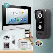 HOMSECUR WIFI HD Video Doorbell Intercom With Lock Call Transfer Auto Snapshot