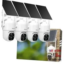 Vicohome AI 2K Solar Security Camera Wireless Outdoor, Battery Powered,Two 4CQ1