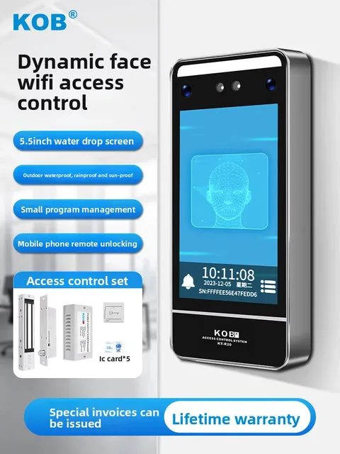 dynamic facial recognition all-in-one access control system, facial brushing and