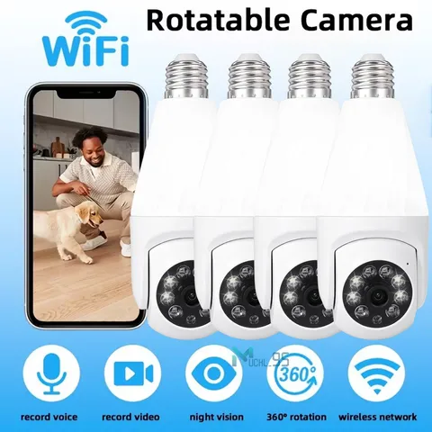 5G Wifi Wireless Home Security Camera System Outdoor Indoor E27 2K HD Night Cam