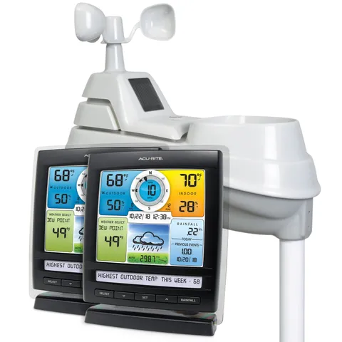 Iris 01078 Wireless Weather Station with 2 Displays and 5-in-1 Weather Sensor...