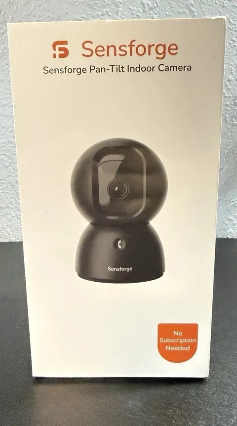 SensForge Pan-Tilt Indoor Camera BNIB Black Ai Detection