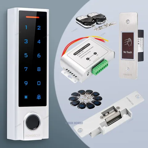 HOMSECUR IP66 APP WIFI Fingerprint Access Control Set Electric Strike Lock