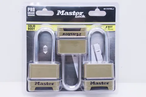 Master Lock M175TRILJ Pro Grade 64mm Resettable Combination Padlocks 3-Pack New