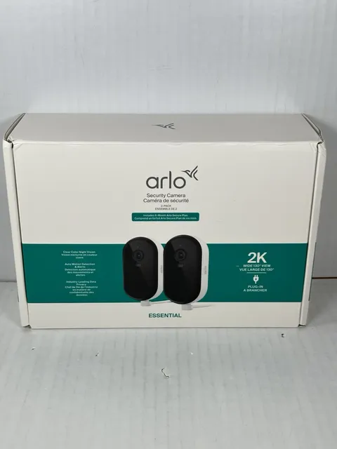 Arlo Essential 2K Outdoor Security Camera System (2-Pack) 2025 VMC3080 NEW