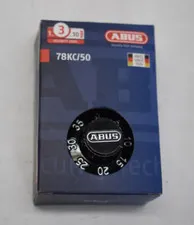 German Abus 78KC/50 Combination Padlock Black 3 Digit Code 78/50 Keyed 502