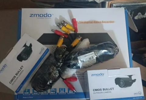 Zmodo 8-Channel DVR CCTV Recorder W 2 Bullet Cameras Open Box Unused NO REMOTES
