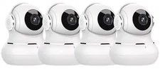 Indoor Security Camera 4 Pack, 360° WiFi Cameras for Home Security, 2K Baby M...