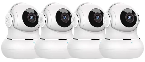 Indoor Security Camera 4 Pack, 360° WiFi Cameras for Home Security, 2K Baby M...