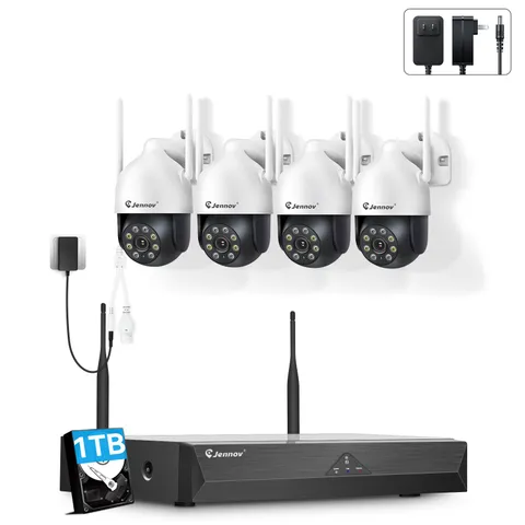 5MP PTZ Smart Zone Detection Security System 10CH NVR WiFi Outdoor AI Alert