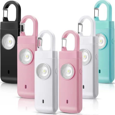 6 Pcs Rechargeable Personal Safety Alarm for Women, 130db Personal Alarm Prot...