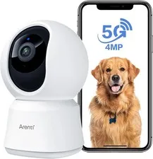 4MP Pet Camera 5G WiFi 6 Indoor Security Camera Pan Tilt Auto Tracking Night...
