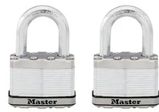 NEW 2 PK Master Lock M15XTLF 2-1/2" Wide X 1-1/2" Shackle Keyed A-Like Free Ship