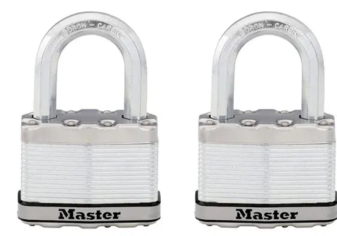 NEW 2 PK Master Lock M15XTLF 2-1/2" Wide X 1-1/2" Shackle Keyed A-Like Free Ship