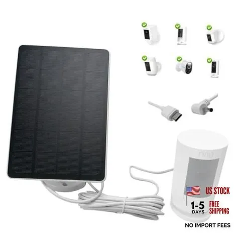 Solar Panel for Ring Camera, 3W Solar Panel Charger Compatible with Ring