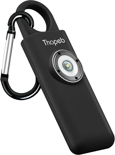 Thopeb 135DB Personal Alarm Keychain Gray