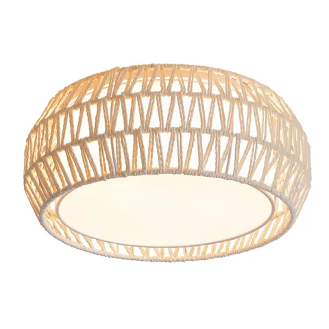 WINGBO 15.7" Modern 3-Light Flush Mount Ceiling Light Medium(15.7"), White