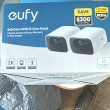 eufy SoloCam C210 2K Wi-Fi Wireless 2-Pack Outdoor/Indoor Alexa Google