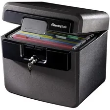 Black Document File Safe - Fire & Water Resistant