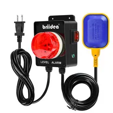 Briidea Indoor/Outdoor High Water Alarm 110Db Loud Alarm Large Led Indicator Ac
