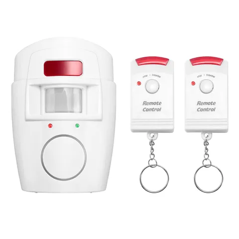 Infrared Motion Sensor Alarm - Burglar Alarm with 2 Remote Controls,2944