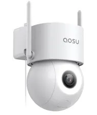 Aosu 3K Outdoor Security Camera, 360° PTZ, Auto-Tracking, 400-Lumen Spotlight