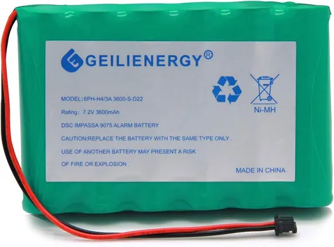 6PH H 4 3A3600 S D22 7.2v 3600mAh Ni MH Battery Compatible with DSC IMPASSA