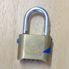Brinks Brass Keyed Padlock, Steel Shackle 50mm, 2 Keys, MPN 7172