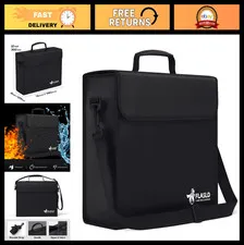 Fireproof Document Bag 15x12x5” - Large Water Resistant Holder for Valuables, Po