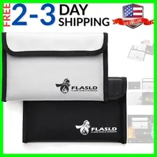 Fireproof Money Bags, Fireproof Wallet Pouch, Small Safe Bag for Cash, Valuab...