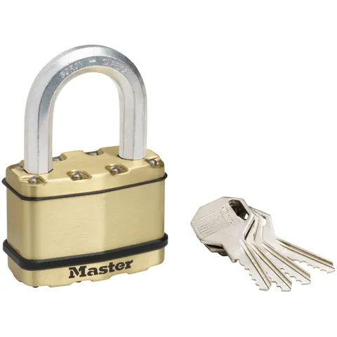Master Lock M15BEURDLF Excell™ Brass Finish 64mm 5-Pin Lock - 38mm
