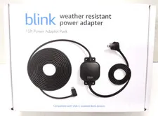 New in the Box Blink Weather Resistant Power Adapter 13ft in Black