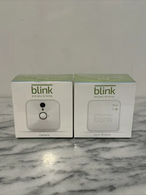 Blink Wireless Home Security Camera & Sync Module Hub - 1st Gen White Box Legacy